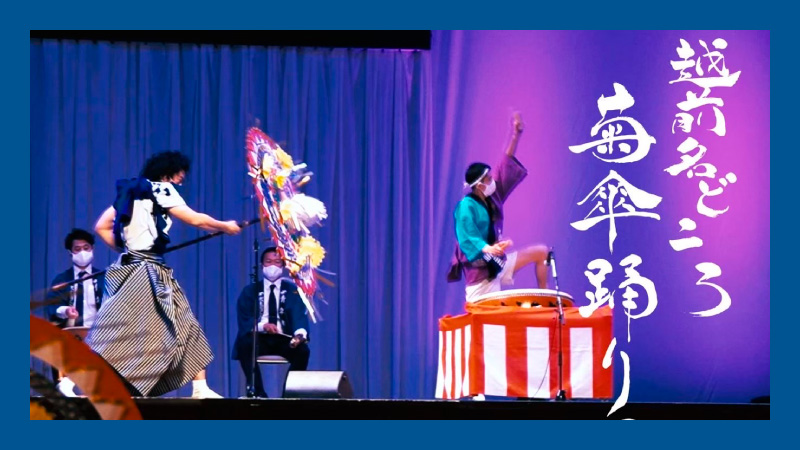 武生商工会議所青年部（武生YEG）バナー菊傘